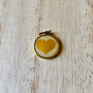 Heart Charm- Chain Station (14k gld +.925 Slv)